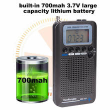 Portable Radio Aircraft Band Receiver FM/AM/SW/ CB/Air/VHF Radio World Band With Rechargeable  LCD Display Alarm Clock 2024 - buy cheap