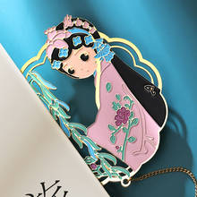 Cute Metal Bookmark Kunqu Opera Cartoon Character Bookmarks Chinese Culture Bookmarks for Reading Gifts School Stationery 2024 - buy cheap