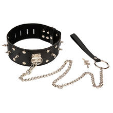 Spike Rivet Bondage Collar Chain Traction Bdsm Bondage Restraint  Fetish Slave Femdom Adult Games Erotic Toys For Couples 2024 - buy cheap