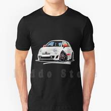 Fiat 500 White T Shirt Cotton Men Diy Print Cool Tee Fiat 131 Abarth 695 Fiat Abarth 595 2019 Fiat 124 Spider A112 Fiat 131 2024 - buy cheap