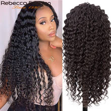 Deep Wave Wigs Lace Front Human Hair Wigs for Black Women Curly Human Hair Wigs Brazilian 13x4 Lace Front Wig Rebecca Remy Hair 2024 - buy cheap