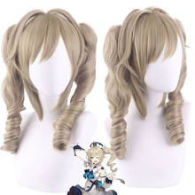 Pelucas sintéticas resistentes al calor para Cosplay, peluca rubia dorada de 40cm para Navidad, Cosplay de Anime, Freddy Genshin Impact 2024 - compra barato