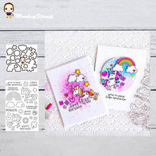 MonkeyStamp Unicorn Metal Cutting Dies and Stamps for DIY Scrapbooking photo album Decorative Embossing DIY Paper Cards 2024 - buy cheap