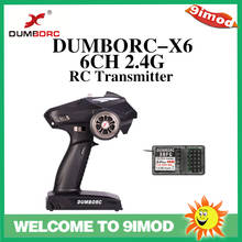DUMBORC-X6-transmisor de control remoto con modo mixto, receptor X6FG para coche, barco, tanque, soporte DIY, 6 canales, 2,4G, nuevo 2024 - compra barato