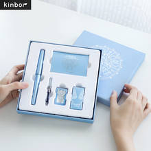 Kinbor X DMBJ Fountain Pen Metal EF Nib Sky Blue Office Gift Box for Business School Office Signature Calligraphy 2024 - buy cheap