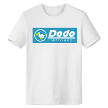 Camiseta casual de algodão com estampa de animal, camiseta branca da dodo airlines com manga curta masculina para o verão 2024 - compre barato