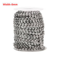 Top Quality 5mm Width Stainless Steel Round Flower Charm Chain Handmade Link Chains For DIY Necklaces Bracelets Jewelry Making 2024 - buy cheap