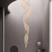 LODOOO-Lámpara de araña led moderna para sala de estar, candelabro de iluminación de pasillo, escalera en espiral, de acrílico, accesorio para loft 2024 - compra barato