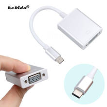 Cabo adaptador usb 3.1 tipo c para vga, cabo adaptador para apple macbook chromebook pixel lumia 950xl tipo-c macho para fêmea 2024 - compre barato