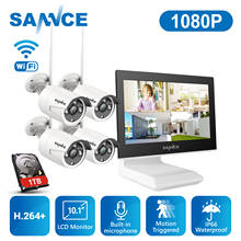 SANNCE-Kit de NVR inalámbrico, Monitor LCD de seguridad de 1080 FHD ", 4 canales, 10,1 P, 2MP, WIFI, cámara CCTV, sistema de cámara con micrófono bulit-mic, Plug and Play 2024 - compra barato