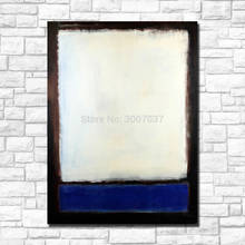 Quadros de parede para sala de estar, quadros abstratos mark opção de tela azul e cinza para decoração da casa, pintura a óleo sem moldura 2024 - compre barato