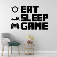 Luxuriant Eat Sleep Game Frase Wall Stickers Art Wall Decor Decals For Kids Room Wallpaper Vinyl Sticker 2024 - buy cheap