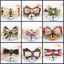 Pet Dog Tie  Teddy Bow Cat Bell Collar Jewelry Handsome Bichon 2024 - buy cheap