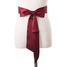 Cinturón estilo coreano para vestido de boda, faja de satén para fiesta de noche, 180x5 CM 2024 - compra barato