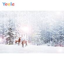 Yeele White Snow Winter Elk Deer Forest Photocall Photography Backdrops Personalized Photographic Background For Photo Studio 2024 - buy cheap