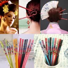 2Pcs/Set Vintage Hair Pick Sticks Handmade Painting Japanese Wood Hairpin Hair Clip for Women Chinese Wooden Chopsticks 2024 - buy cheap