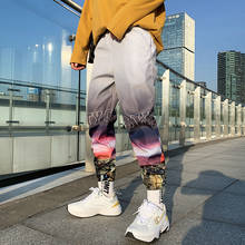 Gradient Jogger Pants Men Streetwear Hip Hop Harem Pants Loose Casual Sport Elastic Waist Ankle Length Trousers 2024 - buy cheap