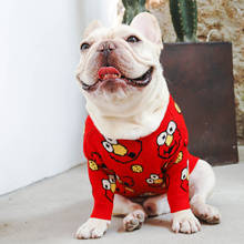 Мягкий свитер для собак, Классический Повседневный костюм для домашних животных, модный кардиган, свитер, вязаная куртка для шнауцера, бульдога, одежда для щенка 2024 - купить недорого