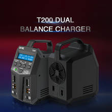SKYRC T200 двойное зарядное устройство переменного/постоянного тока 12 а 100 Вт, вилка XT60 для литий-ионных аккумуляторов LiPo Li-Ion LiFe NiCd NiMH PB LiHV 2024 - купить недорого