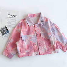 Baby Boys Girls Denim Camouflage Jacket Tie Dye Toddler Winter Kid Girls Jean Jacket Coat Button Baby Pink Outwear Clothes 1-6Y 2024 - buy cheap