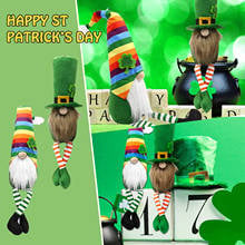 Muñeco de felpa del Día de San Patricio, muñeco sin rostro, Festival irlandés, trébol de la suerte, enano, decoración del Día de San Patricio, gnomos de Navidad 2024 - compra barato