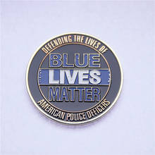 Blue Lives Matter Challenge coin, Heroes Sacrifice Police Officers US Challenge Coin 2024 - buy cheap