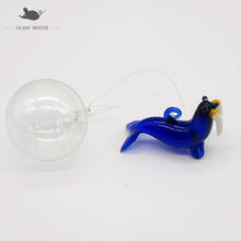 Custom colorful Handmade Murano glass Sea lion statue ornament Pendant Home Aquarium fish tank decor Mini marine animal Figurine 2024 - buy cheap