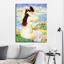 Pierre Auguste Renoir-pintura en lienzo con parte trasera Sexy, póster impreso, arte de pared de mármol, cuadro decorativo, decoración moderna del hogar 2024 - compra barato