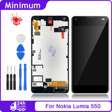 Tela lcd de toque para nokia lumia 4.7, digitalizador para montagem + substituição de moldura para nokia lumia 550 n550, 550 polegadas 2024 - compre barato