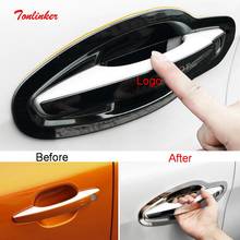 Tonlinker Exterior Car Four Door Handle Cover sticker For Peugeot 2008 2020 Car styling 8 PCS Stainless steel Cover Stickers 2024 - buy cheap