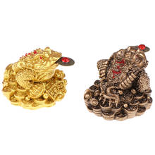 Feng Shui Toad Money LUCKY Fortune Wealth Chinese Golden Frog Toad Coin Tabletop Ornaments Lucky Gifts Car Ornament 2024 - buy cheap