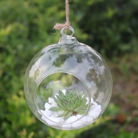 Прозрачная подвесная стеклянная ваза в форме земного шара для террариума, контейнер для цветочных растений, украшение «сделай сам», микро-пейзаж, Свадебный домашний Декор # YL5 2022 - купить недорого