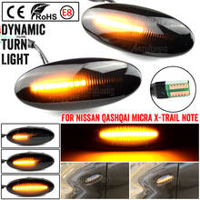 For Nissan Qashqai Dualis Juke Micra March Micra CUBE EVALIA Note X-Trail LEAF Dynamic LED Side Marker Turn Signal Lights 2024 - buy cheap