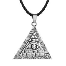 Colar vintage queen eslavo, pingente de pirâmide egípcia antiga, design exclusivo, pingente de amuleto pagão 2024 - compre barato