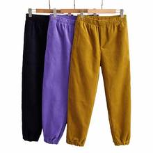 Stylish Chic Women Corduroy Harem Pants Fashion Women 3 Colors Elastic Waist Trousers Casual Pantalones Mujer 2024 - buy cheap