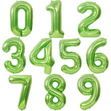 Balões digital de abacate com números grandes, 40 dígitos, globos, decoração de aniversário, casamento, festa de natal, comemoração, acessório 2024 - compre barato