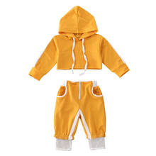 Citgeett Spring 0-24M Toddler Infant Baby Girls Sport Clothes Hood Crop Tops Pants Tracksuit Sports Autumn Outfit Set 2024 - buy cheap