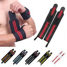 1Pair/1pcs  Bodybuilding Wrist Support Wraps Weightlifting Hand Belt Anti-Slip Sports Safety Fitness Wrist Gym Knee Bandage Wrap 2024 - compre barato