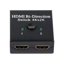 Comutador bidirecional hdmi com 2 portas, 1x2 splitter 3d suporta hdtv, transmissor de vídeos, caixa de tv inteligente, etc. 2024 - compre barato