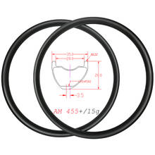 29er MTB AM 35mm wide carbon rim disc tubeless Astmmetric 28mm deep 29'' all mountain bicycle wheels 24H 28H 32H 36H UD 3K 12K 2024 - buy cheap