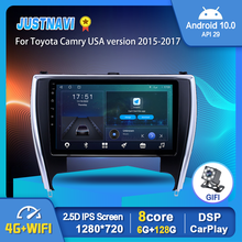 Radio con GPS para coche, reproductor de vídeo con Android 10, 4G, Carplay, 6G, 2015G, DSP, 2017x128 P, No 2 din, DVD, 9 pulgadas, para Toyota Camry, USA, versión 1280-720 2024 - compra barato