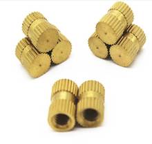 50pcs M3 M4 brass injection nuts hydraulic welded joint knurled bind hole thread molding insert nut 4mm/5mm/6mm OD 5mm-12mm leng 2024 - buy cheap