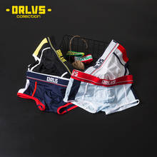 ORLVS-bóxer de algodón para hombre, ropa interior cómoda, calzoncillos convexos en U, pantalones cortos 2024 - compra barato