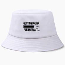 Getting Drunk-Please Wait Beer, sombrero de cubo de Panamá, sombreros de pesca Bob, Panamas, gorra de pescador de algodón, gorras de protección solar para exteriores 2024 - compra barato