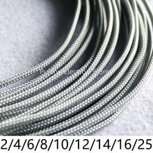 Grey PET Braided Wire Sleeve 3 4 6 8 10 12 14 16 25mm Tight High Density Insulated Cable Protect Expandable Sheath Single Color 2024 - buy cheap