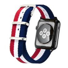 Нейлоновый ремешок для Apple Watch, ремешок для iWatch 40 мм 44 мм 38 мм 42 мм, спортивный Браслет Apple watch 5 4 3 2 38 40 42 44 мм 2024 - купить недорого