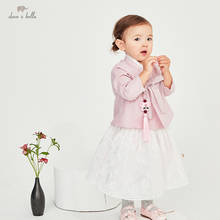 DB16931-Conjunto de ropa para niña pequeña, traje de manga larga con lazo floral de estilo chino, moda para niño, Primavera, bella, 2 uds. 2024 - compra barato