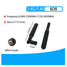 16cm2.4G 5.8G extenal glue stick antenna dual band wifi bluetooth antenna SMA Bendable interface 8dbi high gain 2400-2500MHz 2024 - buy cheap