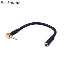 3.5mm Jack Audio Cable Male to Female Headphone Cord 90 Degree L-Shaped Right Angle to Straight Phone Audio Cables 2024 - buy cheap