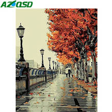 AZQSD-pintura por números de paisaje para adultos, lienzo de pintura por números, Kits de decoración moderna para el hogar, 40x50cm 2024 - compra barato